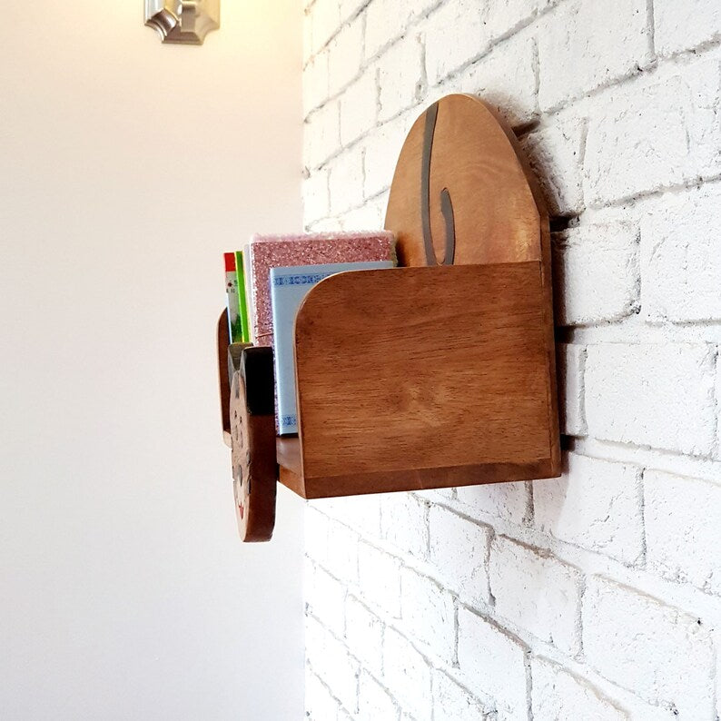 Bookcases & Shelves: Wooden Wall Mounted Book Shelf Bear theme for children's room