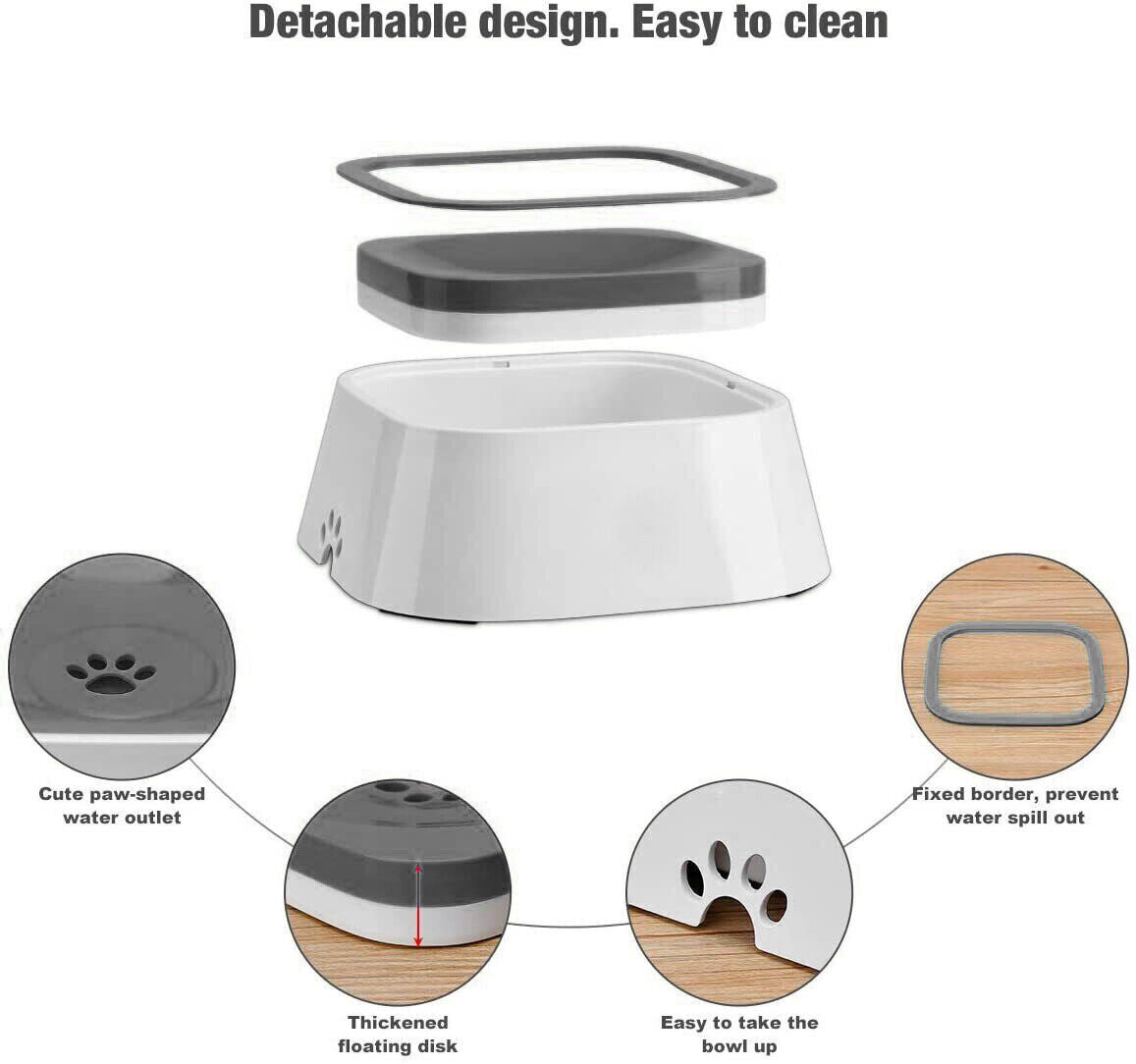 Dog Bowls, Feeders & Waterers: YES4PETS 1 x Medium Pet No Spill Feeder Bowl Dog Cat Puppy slow food Interactive Dish Dispenser
