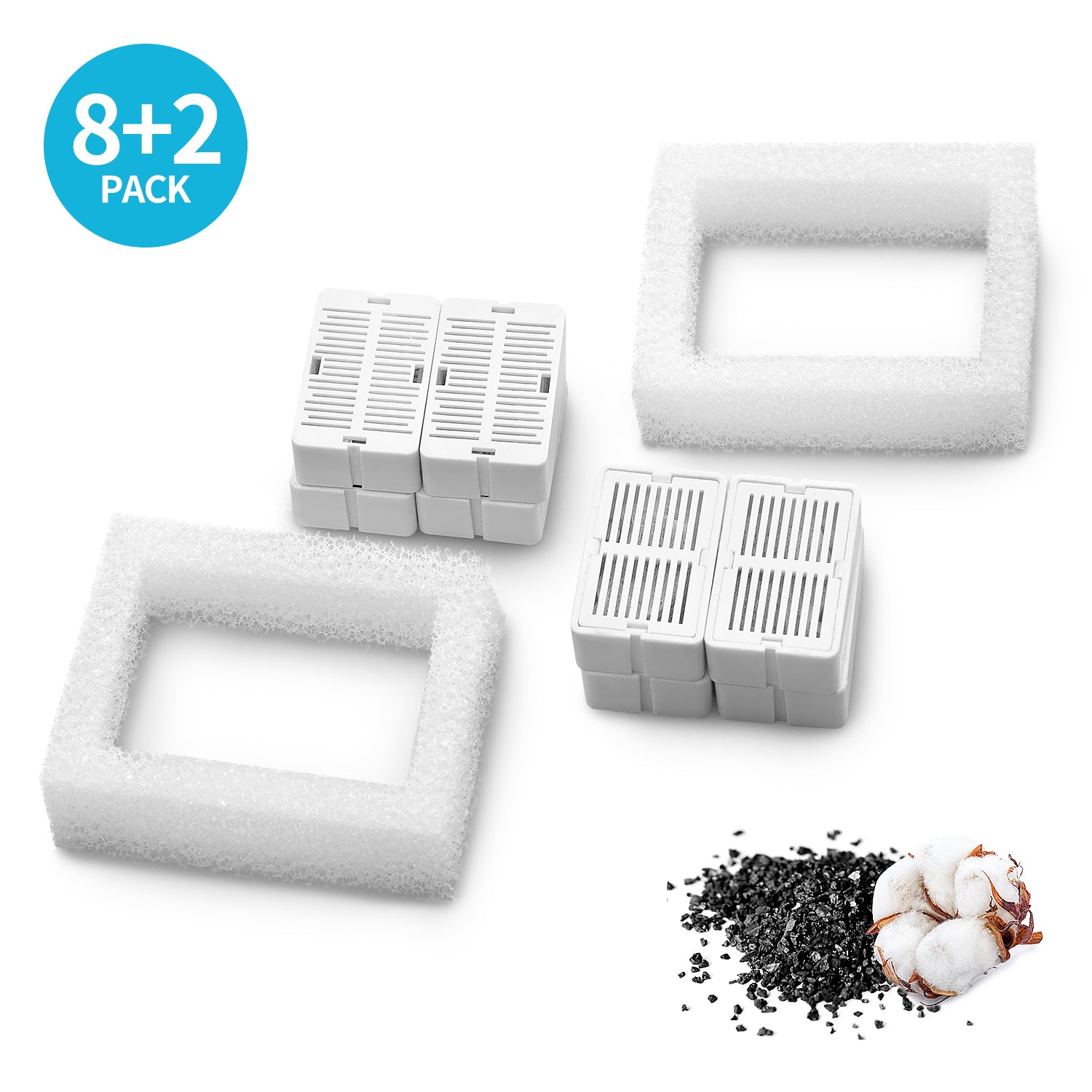 Dog Bowls, Feeders & Waterers: YES4PETS 16 x Pet Dog Cat Fountain Filter Replacement Activated Carbon Exchange Filtration System Automatic Water Dispenser Compatible