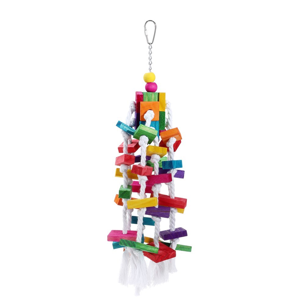 Bird Cage Accessories: YES4PETS 3 x Large Wood Hanging Swing Bird Parrot Parakeet Cockatiel Budgie Rope Toy