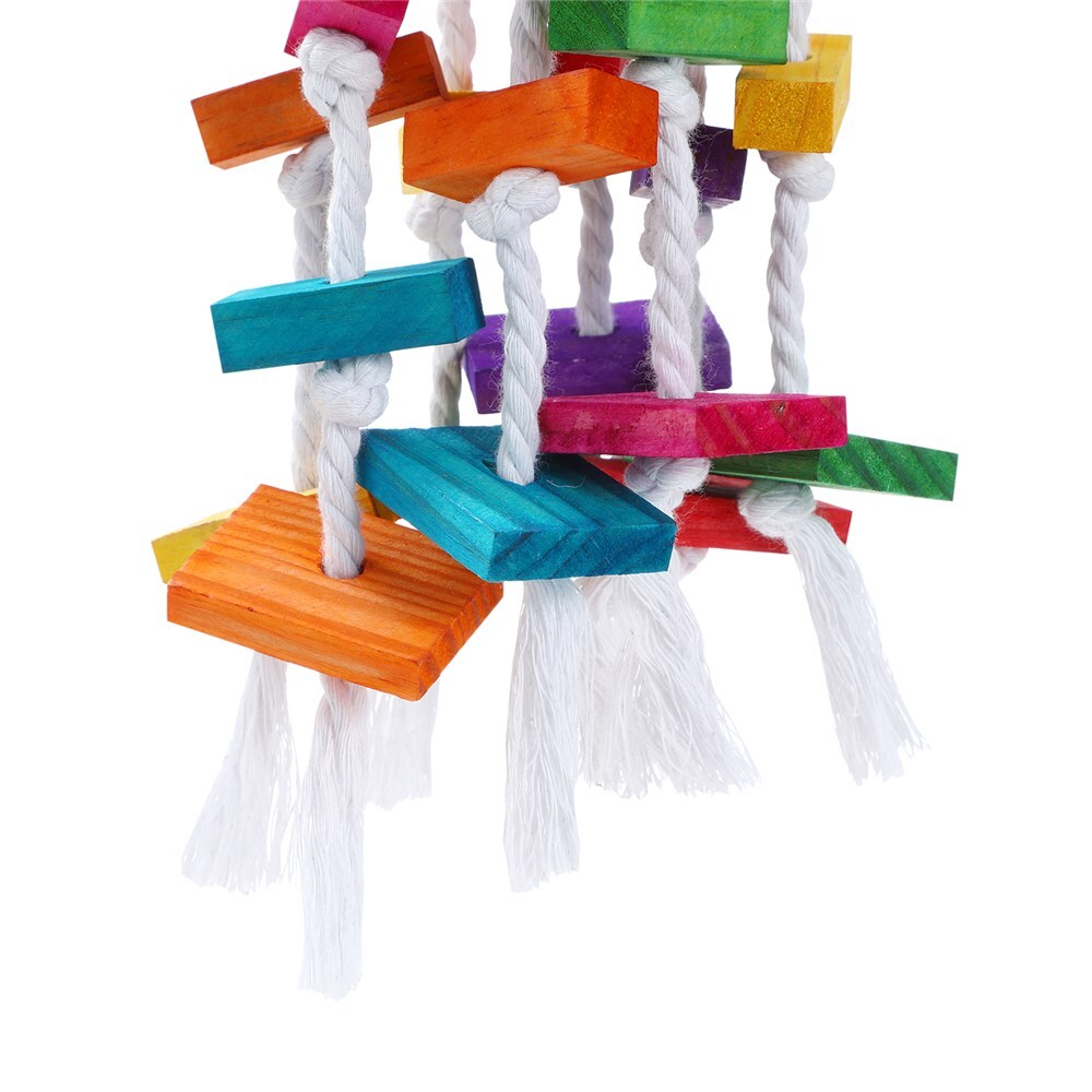 Bird Cage Accessories: YES4PETS 3 x Large Wood Hanging Swing Bird Parrot Parakeet Cockatiel Budgie Rope Toy