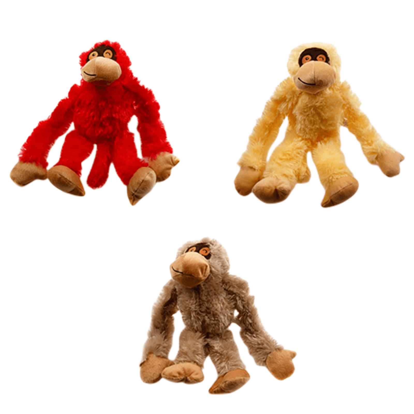 Dog Toys: YES4PETS 3 x Pet Puppy Dog Toy Play Animal Plush Gorilla Toy Soft Squeaky 31 cm Toy
