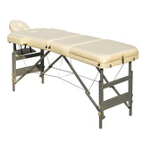 Massage Tables: YES4HOMES 3 Fold 5 cm Thickness Foam Portable Aluminium Massage Table Massage Bed Beauty Therapy Beige