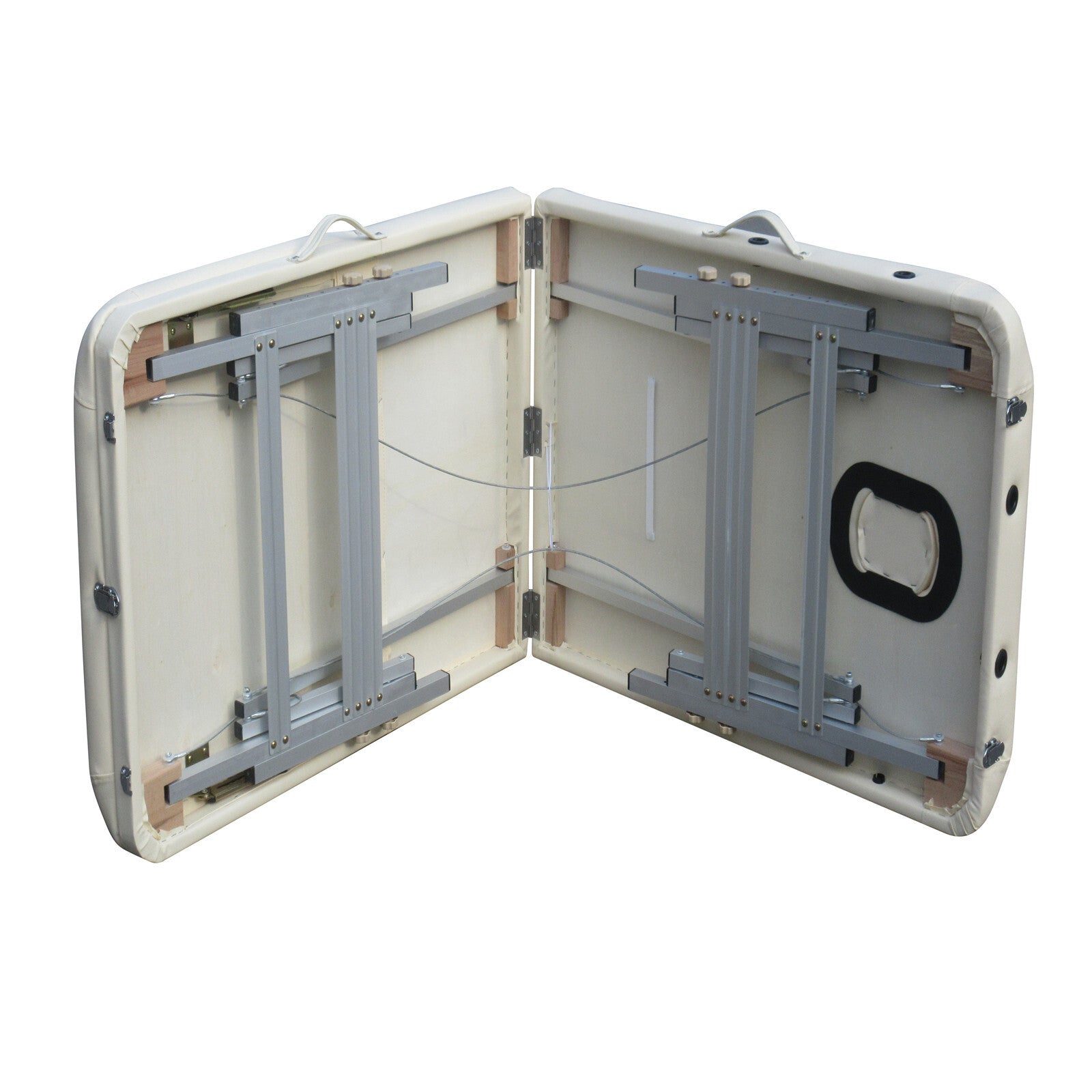 Massage Tables: YES4HOMES 3 Fold 5 cm Thickness Foam Portable Aluminium Massage Table Massage Bed Beauty Therapy Beige
