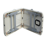 Massage Tables: YES4HOMES 3 Fold 5 cm Thickness Foam Portable Aluminium Massage Table Massage Bed Beauty Therapy Beige