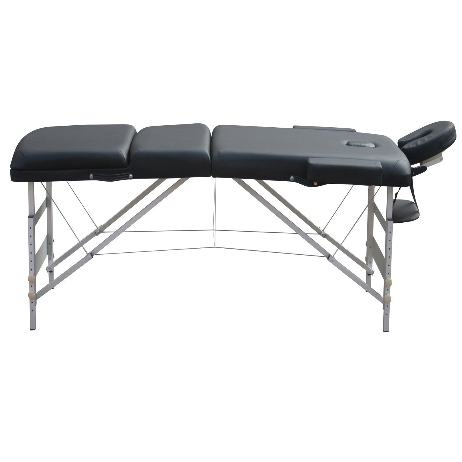Massage Chairs: YES4HOMES 3 Fold 5 cm Thickness Foam Portable Aluminium Massage Table Massage Bed Beauty Therapy Black
