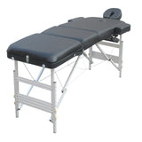 Massage Chairs: YES4HOMES 3 Fold 5 cm Thickness Foam Portable Aluminium Massage Table Massage Bed Beauty Therapy Black