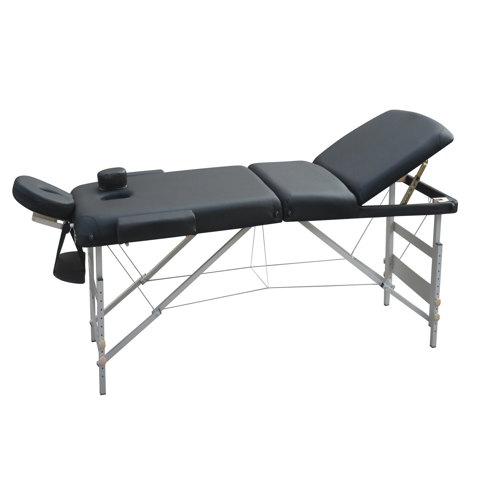 Massage Chairs: YES4HOMES 3 Fold 5 cm Thickness Foam Portable Aluminium Massage Table Massage Bed Beauty Therapy Black