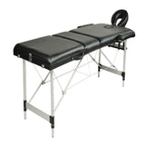 Massage Chairs: YES4HOMES Black 3 Fold Portable Aluminium Massage Table Massage Bed Beauty Therapy