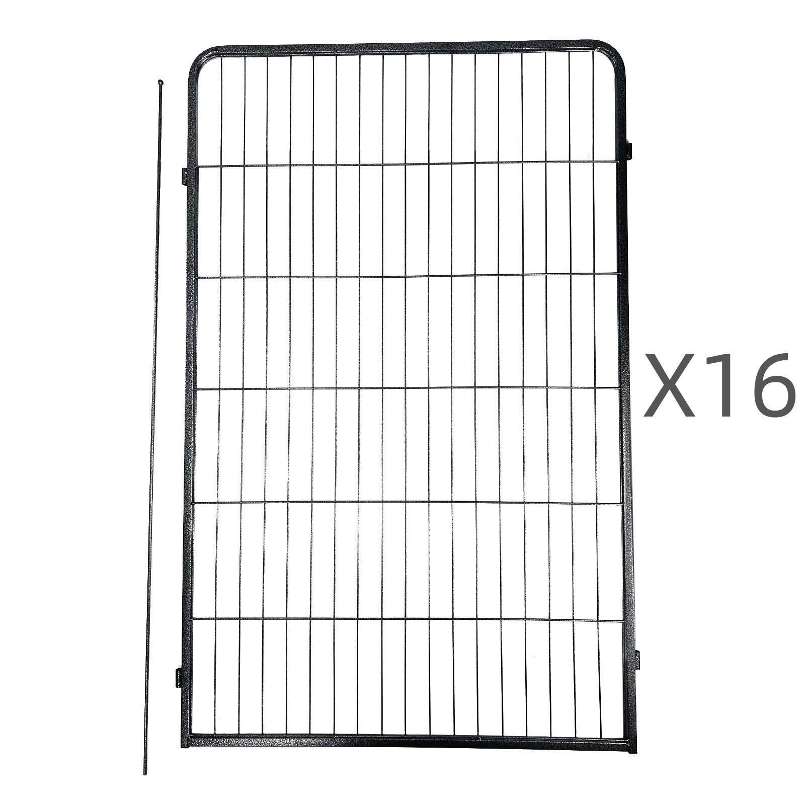 Dog Playpens & Gates: YES4PETS 16 Panel 120 cm Heavy Duty Pet Dog Cat Rabbit Exercise Extension Playpen Puppy Rabbit Fence