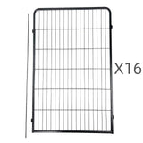 Dog Playpens & Gates: YES4PETS 16 Panel 120 cm Heavy Duty Pet Dog Cat Rabbit Exercise Extension Playpen Puppy Rabbit Fence