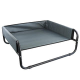 Dog Beds: Grey / Black Large Dog Walled Suspension Trampoline Hammock Bed 85 x 85 x 33 cm Gray