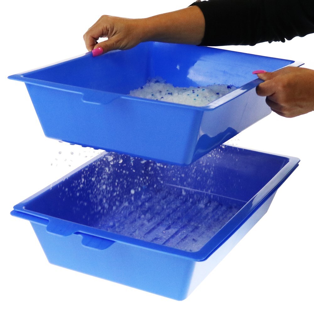 Cat Litter: YES4PETS Lift and Sift Self Cleaning Kitty Litter Trays Cat Litter Tray Toilet Sifting Slotted Trays
