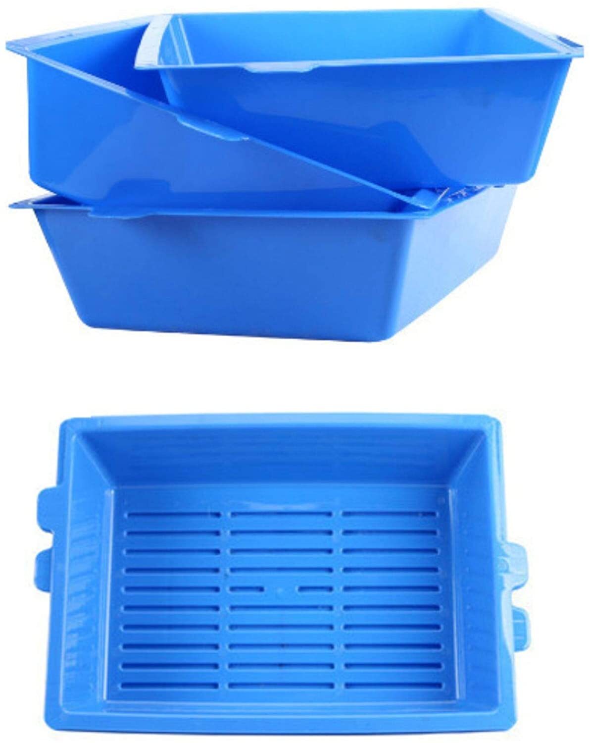 Cat Litter: YES4PETS Lift and Sift Self Cleaning Kitty Litter Trays Cat Litter Tray Toilet Sifting Slotted Trays