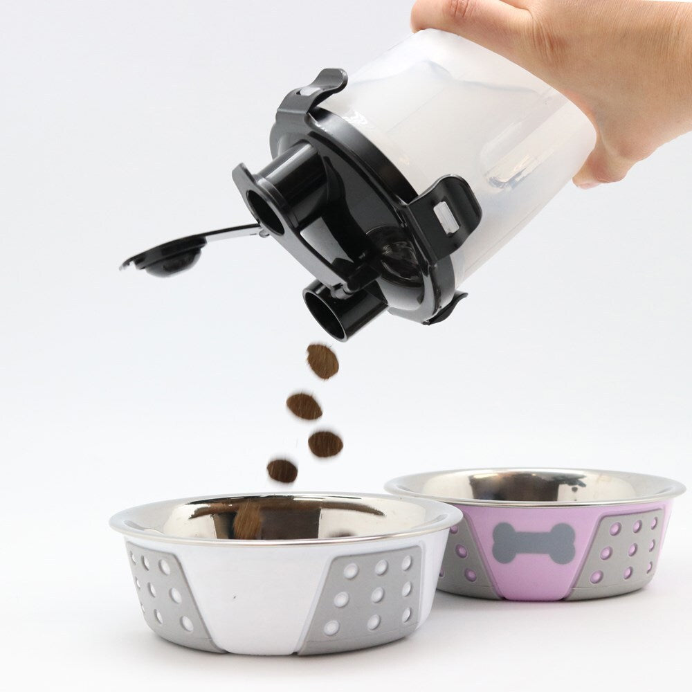 Cat Bowls, Feeders & Waterers: YES4PETS Portable Pet Dog Puppy Cat Drinking Travel Food Water Feeder Bottle