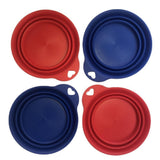 Dog Bowls, Feeders & Waterers: YES4PETS 4 x Pet Portable Folding Bowl Dog Cat Food Feeding Water Feeder Collapsable Travel