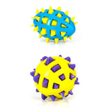 Dog Toys: YES4PETS 2 x Large Dog Puppy Rubber Spike TPR Football Ball Dental Hygiene Chew Play Toy