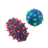 Dog Toys: YES4PETS 2 x Large Dog Puppy Rubber Spike TPR Football Ball Dental Hygiene Chew Play Toy