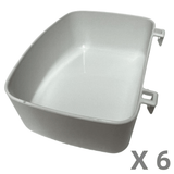 Dog Bowls, Feeders & Waterers: YES4PETS 6 X Pet Parrot Feeder Dog Cat Food Bowl Water Bowls with Hanging Hooks Attached to Cage White