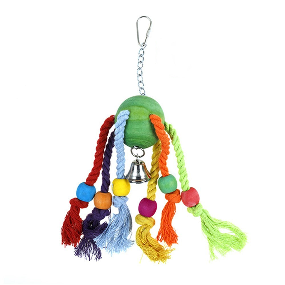Bird Cage Accessories: YES4PETS 3 x Wood Small Hanging Swing Bird Parrot Parakeet Cockatiel Budgie Rope Toy