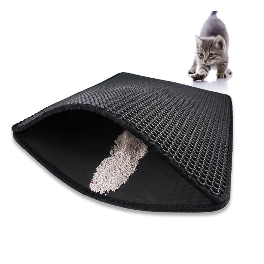 Cat Litter: YES4PETS Double Layer Cat Litter Tray Trap Mat Catch Cat Litter House Box Pad Toilet Mat