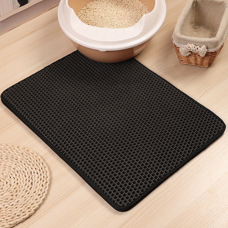 Cat Litter: YES4PETS Double Layer Cat Litter Tray Trap Mat Catch Cat Litter House Box Pad Toilet Mat