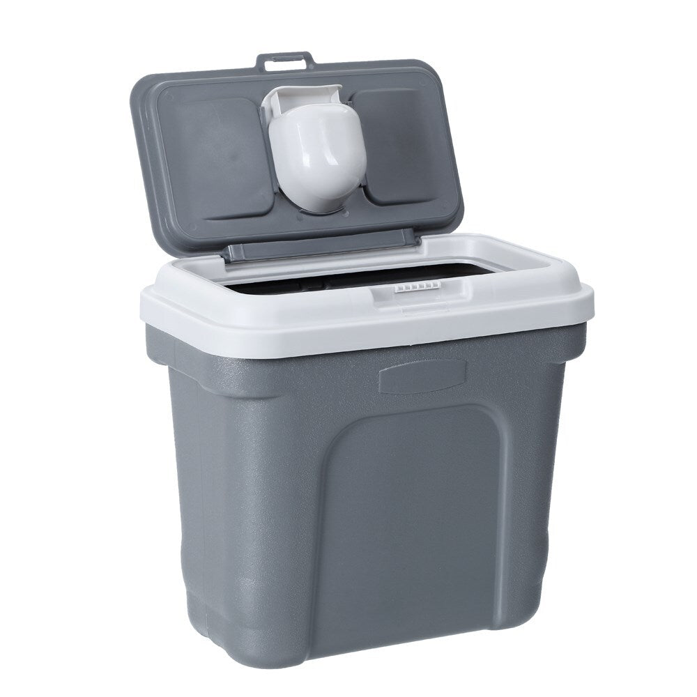 Food Storage: 30L Pet Dogs Puppy Food Storage Storer Container w/ Scoop Grey