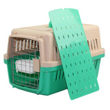 Dog Carriers & Crates: YES4PETS Small Dog Cat Crate Pet Airline Carrier Cage With Bowl and Tray-Green