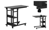 Small Animal Habitats & Cages: YES4HOMES Side Table with Storage Shelves, Height Adjustable Sofa Couch Coffee End Table Bedside Table Laptop Desk with Wheels