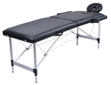 Massage Chairs: YES4HOMES 2 Fold Portable Aluminium Massage Table Massage Bed Beauty Therapy Black