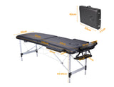 Massage Chairs: YES4HOMES 2 Fold Portable Aluminium Massage Table Massage Bed Beauty Therapy Black