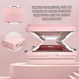 Cat Litter: YES4PETS XL Portable Cat Toilet Litter Box Tray Foldable House with Handle and Scoop Pink