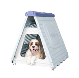 Dog Playpens & Gates: YES4PETS Small Foldable Plastic Pet Dog Puppy Cat House Kennel Blue