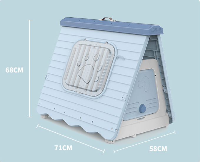 Dog Playpens & Gates: YES4PETS Small Foldable Plastic Pet Dog Puppy Cat House Kennel Blue