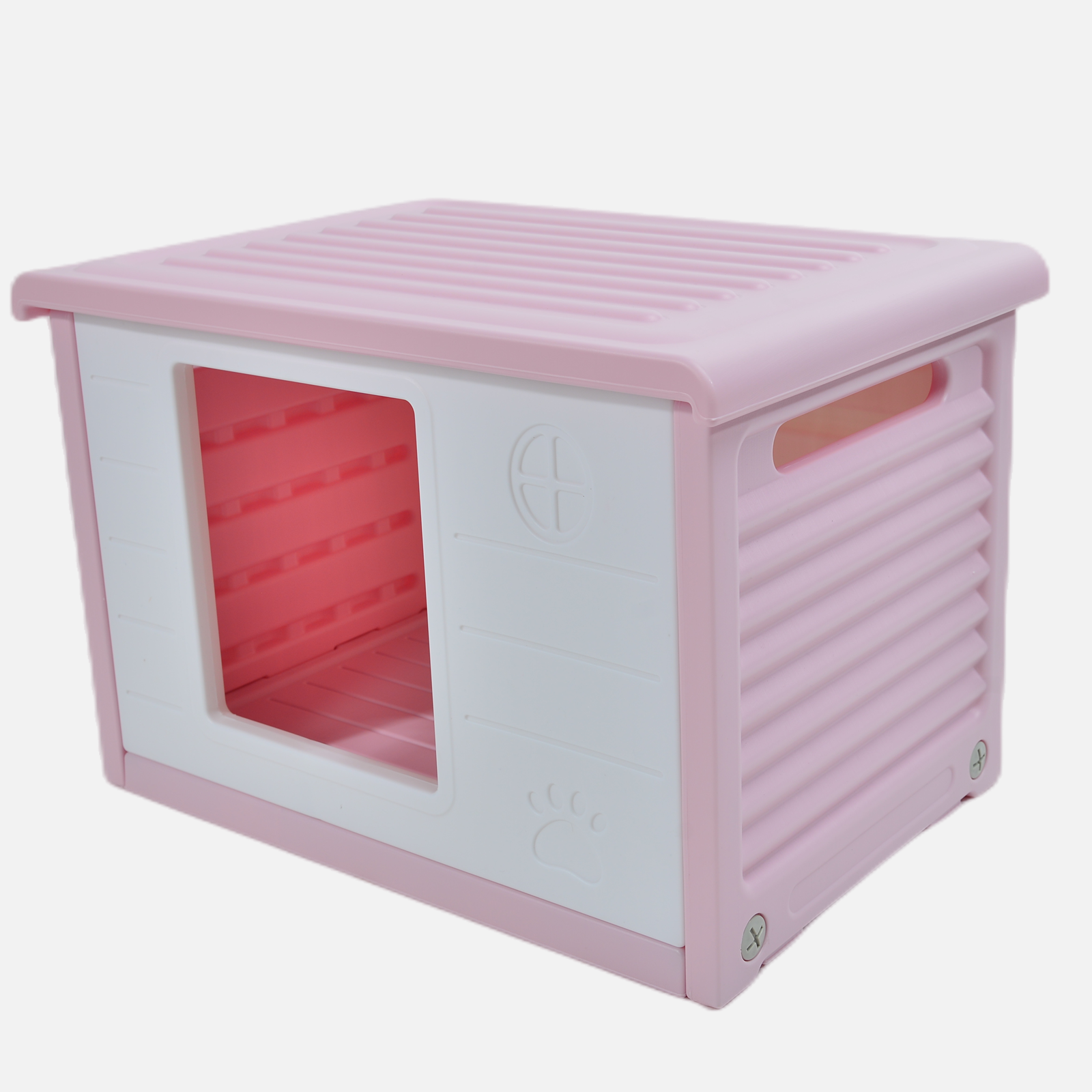 Dog Playpens & Gates: YES4PETS Small Plastic Pet Dog Puppy Cat House Kennel Pink