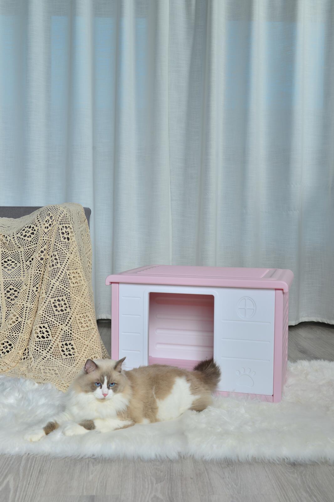 Dog Playpens & Gates: YES4PETS Small Plastic Pet Dog Puppy Cat House Kennel Pink