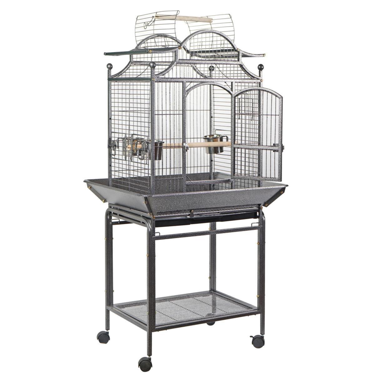 Bird Cages & Stands: YES4PETS Large Bird Budgie Cage Parrot Aviary Carrier With Stand & Wheel
