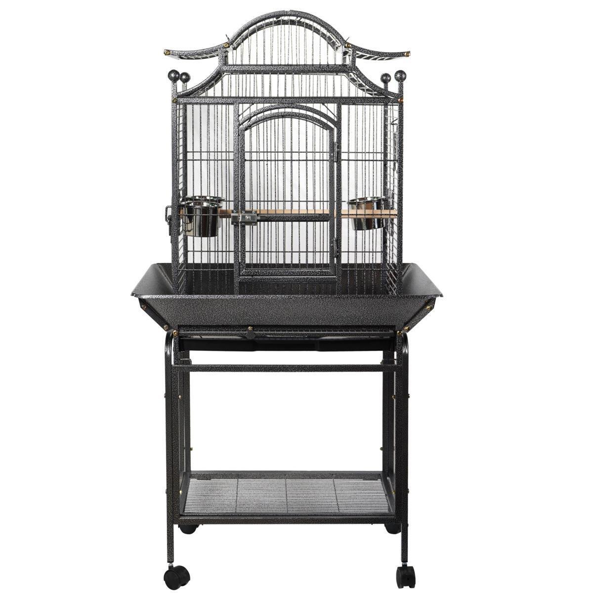 Bird Cages & Stands: YES4PETS Large Bird Budgie Cage Parrot Aviary Carrier With Stand & Wheel