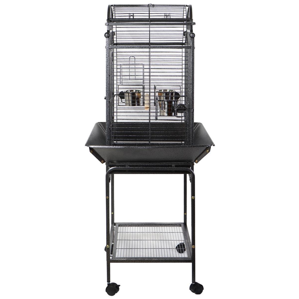 Bird Cages & Stands: YES4PETS Large Bird Budgie Cage Parrot Aviary Carrier With Stand & Wheel