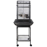 Bird Cages & Stands: YES4PETS Large Bird Budgie Cage Parrot Aviary Carrier With Stand & Wheel