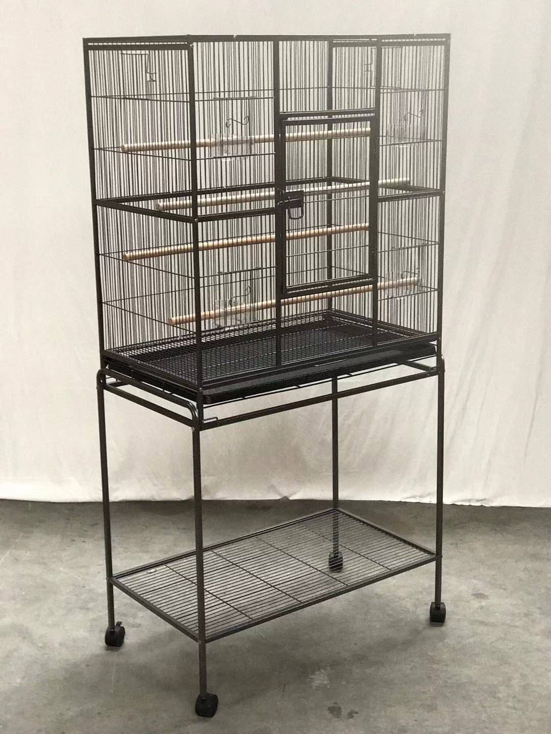Bird Cages & Stands: YES4PETS 161 cm Bird Cage Parrot Aviary Pet Stand-alone Budgie Perch Castor Wheels