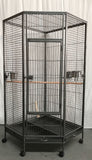 Bird Cages & Stands: YES4PETS 162cm Large Corner Bird Cage Pet Parrot Aviary Perch Castor Wheel