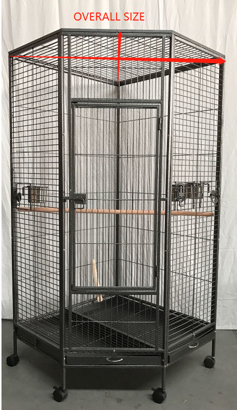 Bird Cages & Stands: YES4PETS 162cm Large Corner Bird Cage Pet Parrot Aviary Perch Castor Wheel