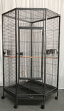 Bird Cages & Stands: YES4PETS 162cm Large Corner Bird Cage Pet Parrot Aviary Perch Castor Wheel