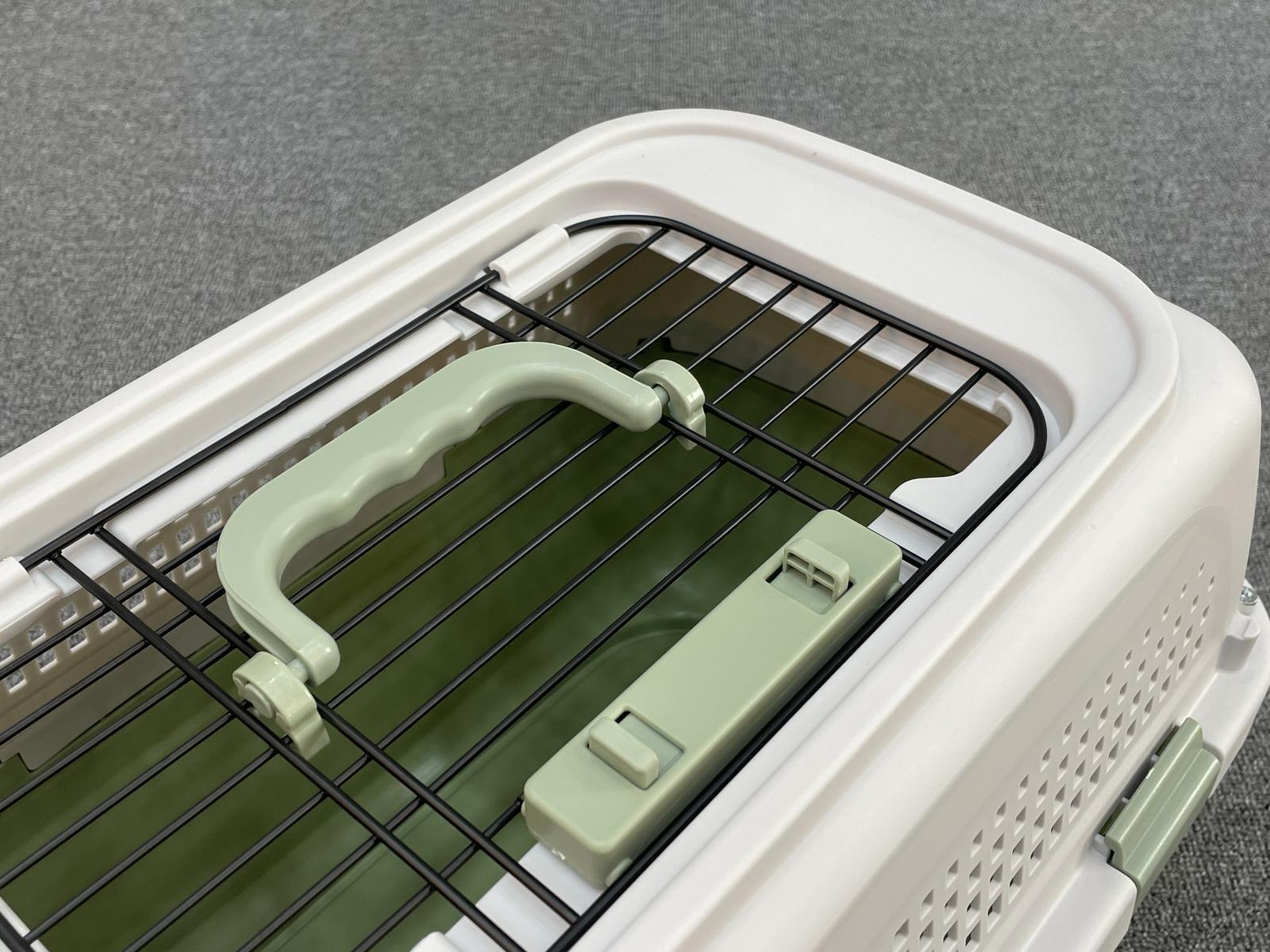 Dog Carriers & Crates: YES4PETS Medium Dog Cat Rabbit Crate Pet Kitten Carrier Parrot Cage Green