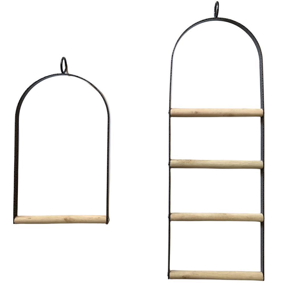 Bird Cages & Stands: YES4PETS Bird Cage Jumbo Swing Metal Arch Frame Wood Perch Canary Pet Parrot Hanging Toy