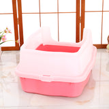 Cat Litter: YES4PETS Large Deep Cat Kitty Litter Tray High Wall Pet Toilet Grid Tray With Scoop Pink