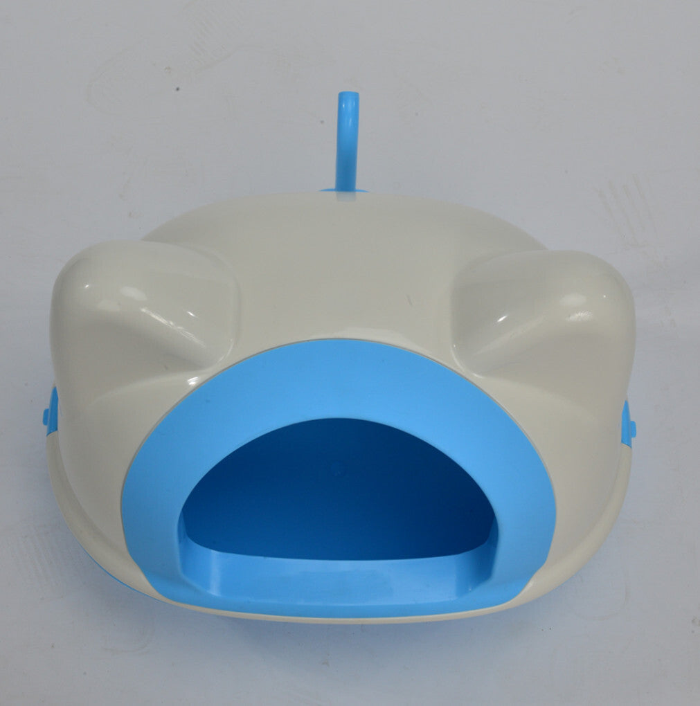 Cat Litter: YES4PETS Large Hooded Cat Toilet Litter Box Tray House With Scoop Blue