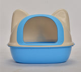 Cat Litter: YES4PETS Medium Hooded Cat Toilet Litter Box Tray House With Scoop Blue