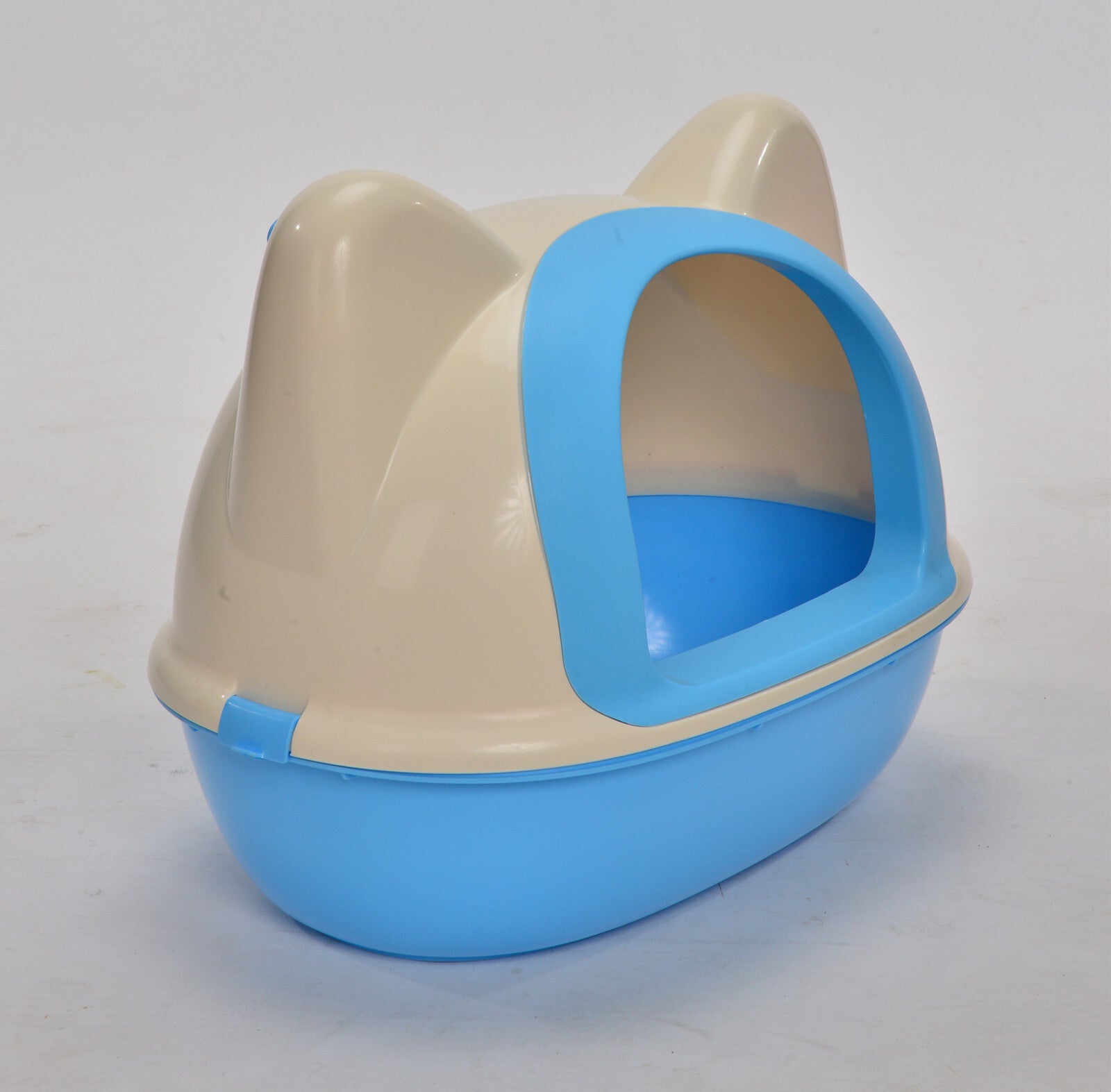 Cat Litter: YES4PETS Medium Hooded Cat Toilet Litter Box Tray House With Scoop Blue
